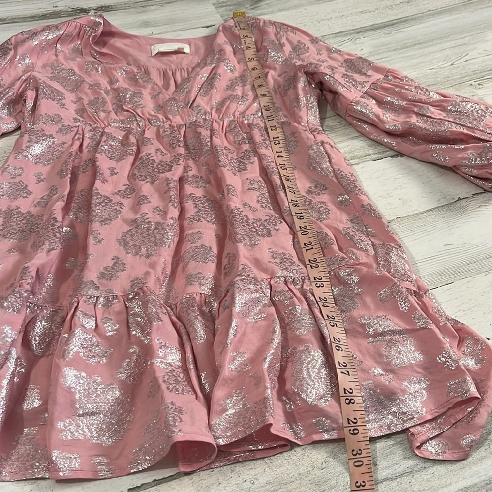 Anthropologie Jolene Jacquard Pink Mini Dress Size XSP - Picture 13 of 13